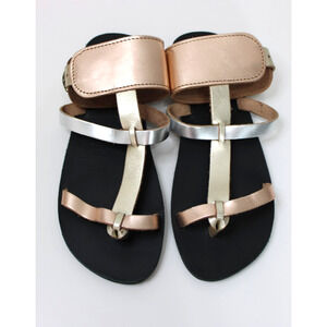 EMMANUELA "Nemesis" Gladiator Sandals Women’s Strappy Flat Shoes Size 40